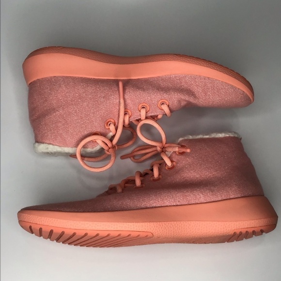 ALLBIRDS Wool Runner-Up Mizzle Fluffs in Calm Coral. - Picture 8 of 13